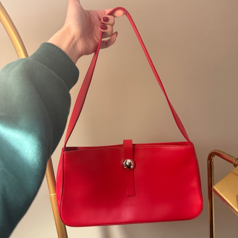 Furla Vibrant Red Shoulder Bag